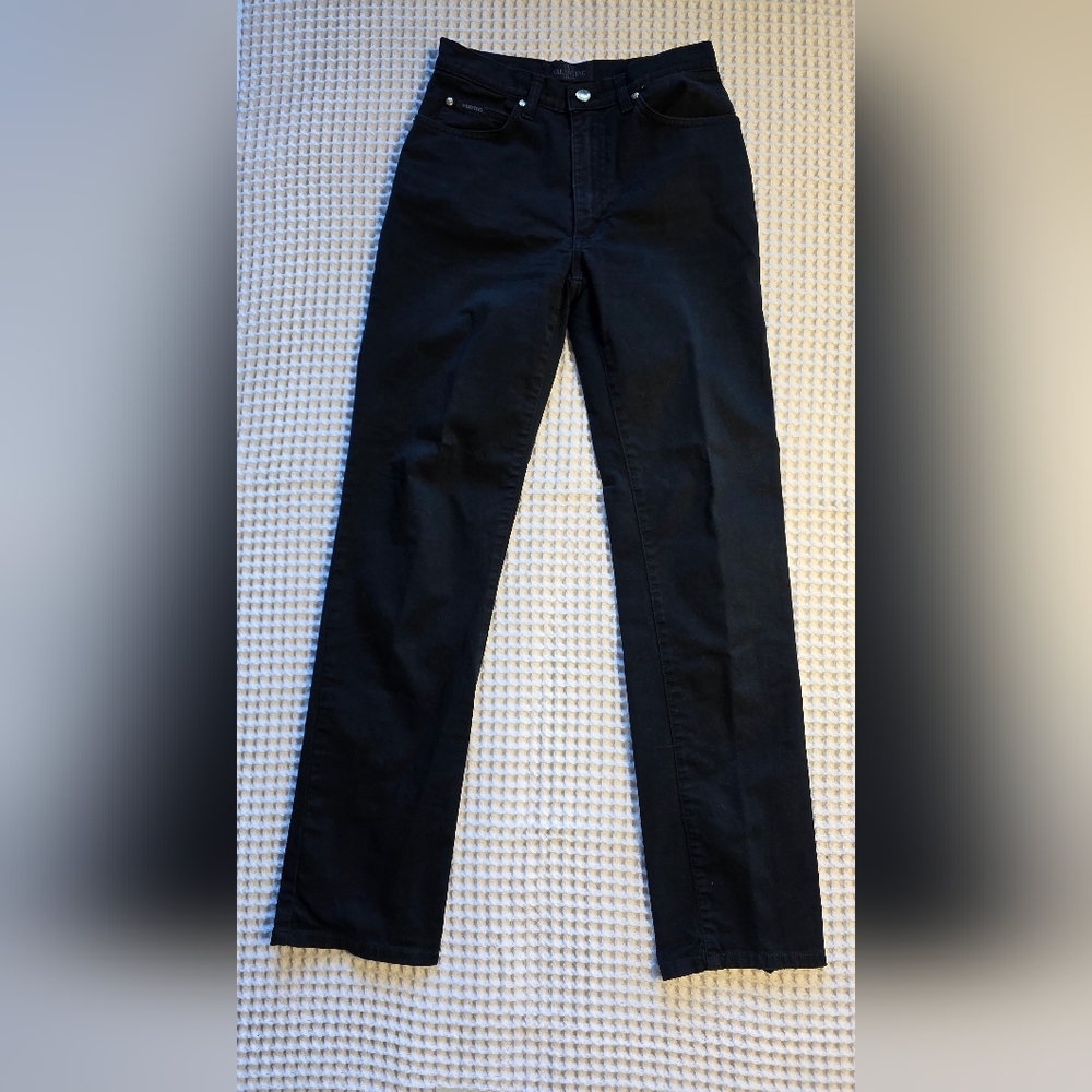 Vintage Valentino Jeans Women's Blue Mid Rise Straight See Measurements